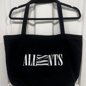 All Saints Black Canvas Tote